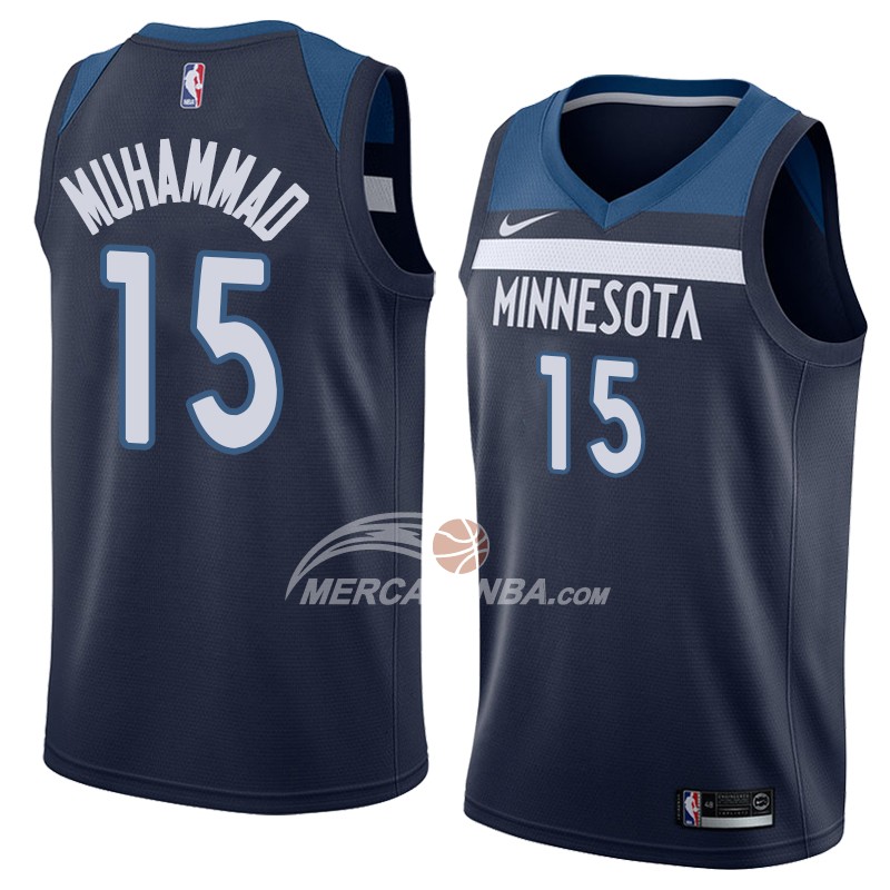 Maglia Minnesota Timberwolves Shabazz Muhammad Icon 2018 Blu